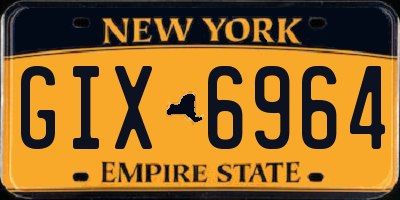 NY license plate GIX6964