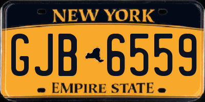 NY license plate GJB6559