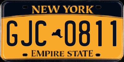 NY license plate GJC0811