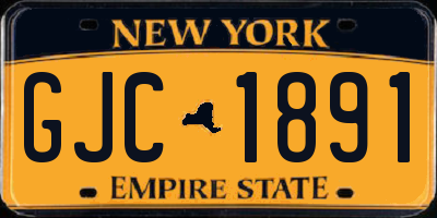 NY license plate GJC1891