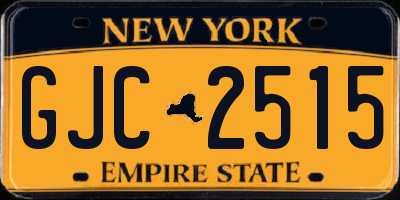 NY license plate GJC2515