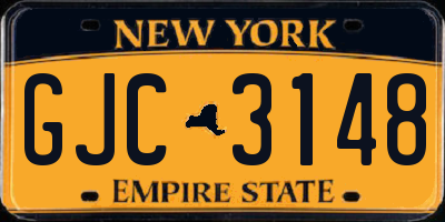 NY license plate GJC3148