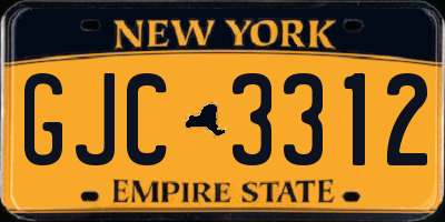 NY license plate GJC3312