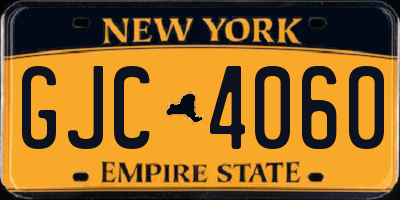 NY license plate GJC4060