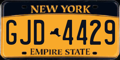 NY license plate GJD4429