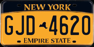 NY license plate GJD4620