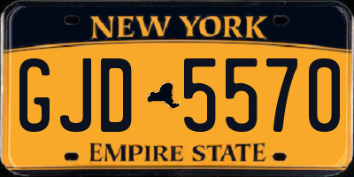 NY license plate GJD5570