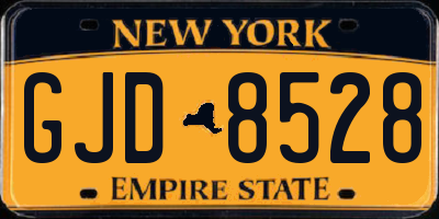 NY license plate GJD8528