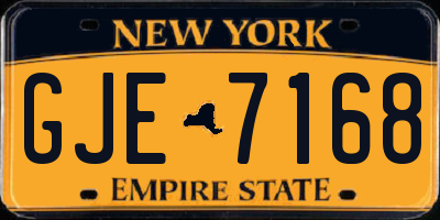 NY license plate GJE7168
