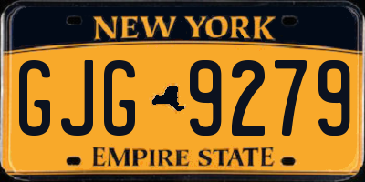 NY license plate GJG9279