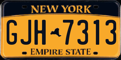 NY license plate GJH7313