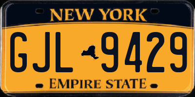 NY license plate GJL9429