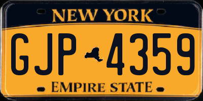 NY license plate GJP4359