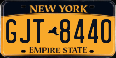 NY license plate GJT8440