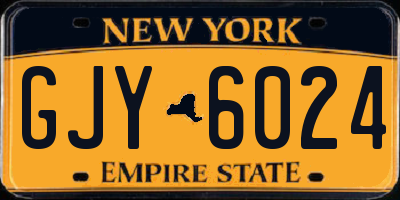 NY license plate GJY6024