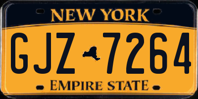 NY license plate GJZ7264