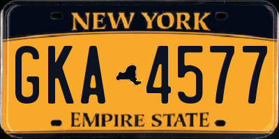 NY license plate GKA4577