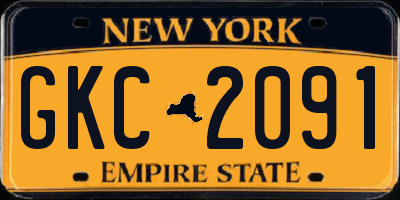 NY license plate GKC2091