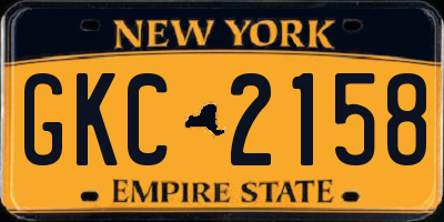 NY license plate GKC2158