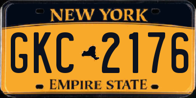 NY license plate GKC2176