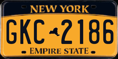 NY license plate GKC2186