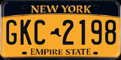 NY license plate GKC2198
