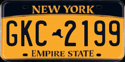 NY license plate GKC2199