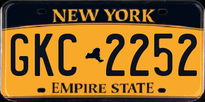 NY license plate GKC2252
