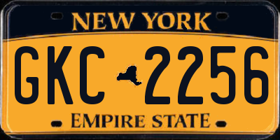 NY license plate GKC2256