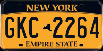 NY license plate GKC2264