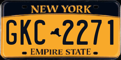 NY license plate GKC2271
