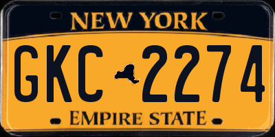 NY license plate GKC2274