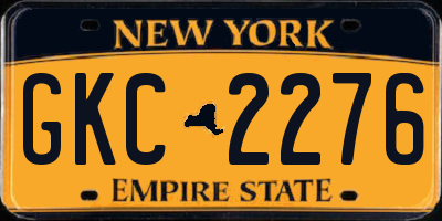 NY license plate GKC2276