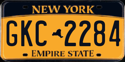 NY license plate GKC2284