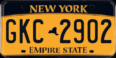 NY license plate GKC2902