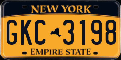 NY license plate GKC3198