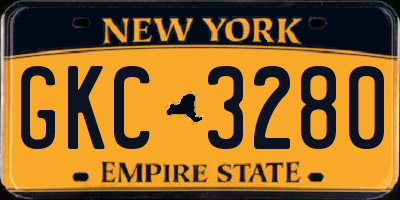 NY license plate GKC3280