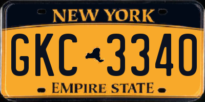 NY license plate GKC3340