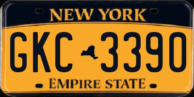 NY license plate GKC3390