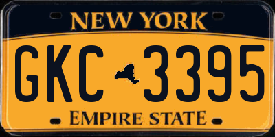 NY license plate GKC3395