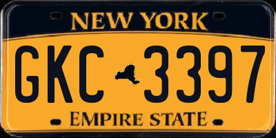 NY license plate GKC3397
