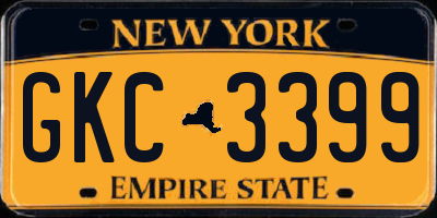 NY license plate GKC3399
