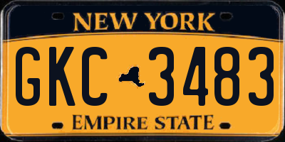 NY license plate GKC3483