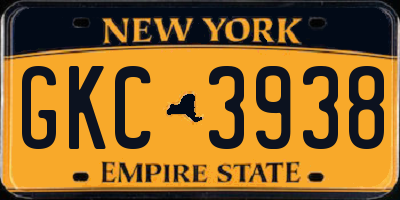 NY license plate GKC3938