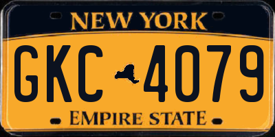 NY license plate GKC4079