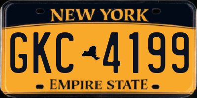 NY license plate GKC4199