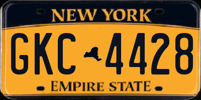 NY license plate GKC4428