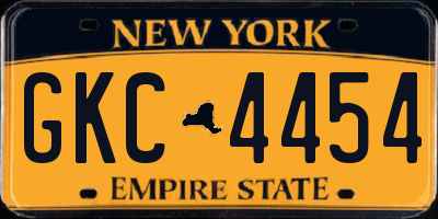 NY license plate GKC4454