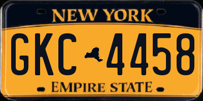 NY license plate GKC4458
