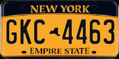 NY license plate GKC4463